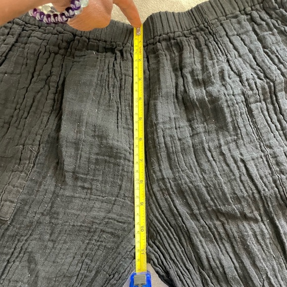 Women's Gauze Boho Wide leg flare Black Pants Sz XS - Picture 6 of 15